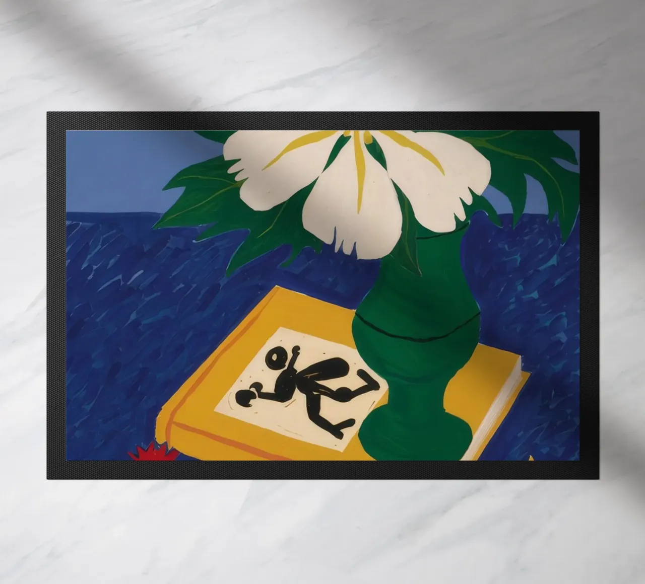 Ombra di fiori bianchi zerbino da Muse Artworks