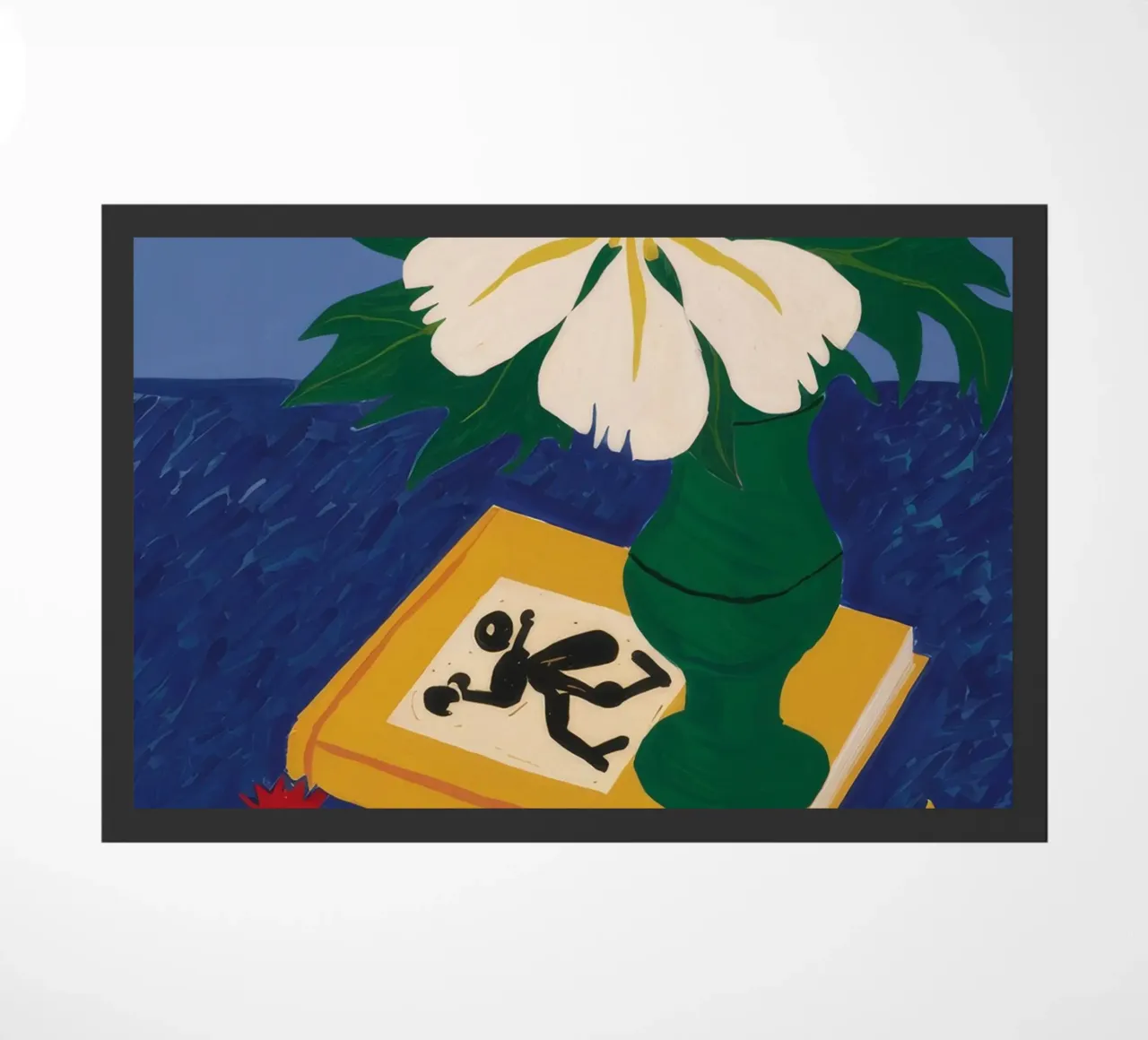 Ombra di fiori bianchi zerbino da Muse Artworks