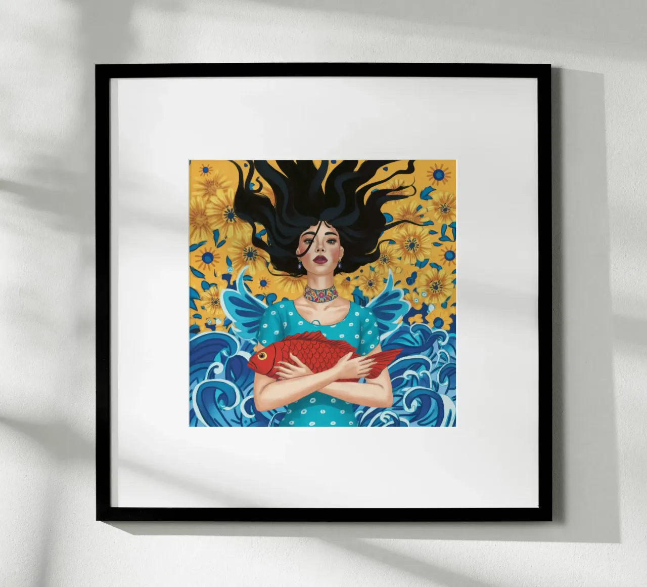 Sogno di pesce cremisi poster da Marigold Tiga