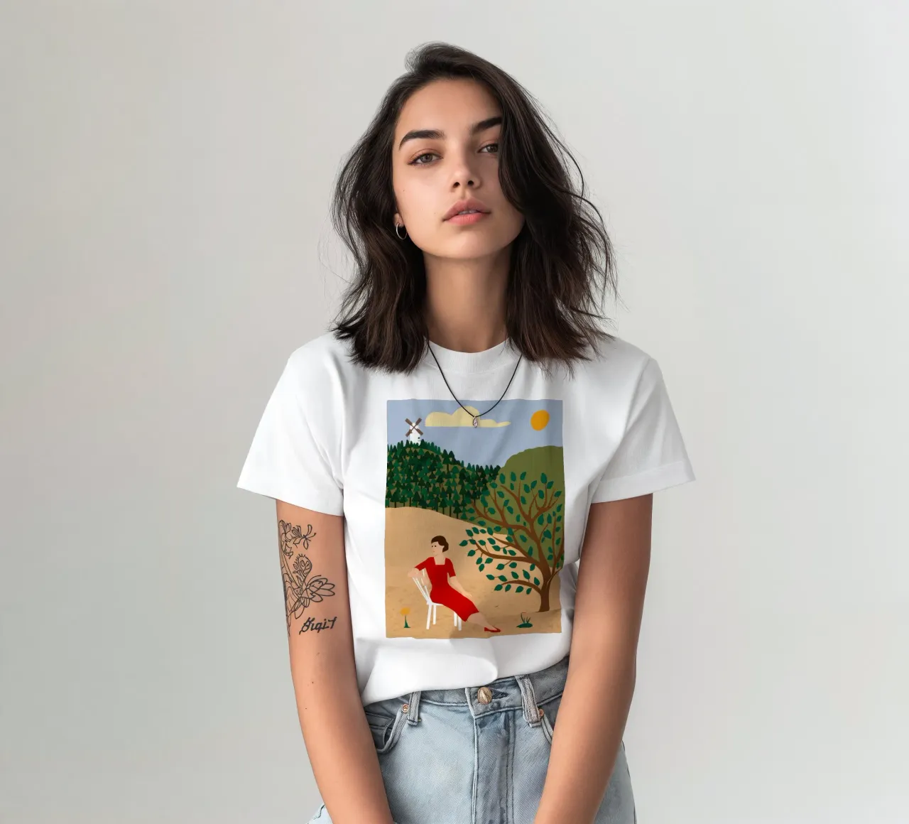 Windmill Field Repose t-shirt by Pale Aura