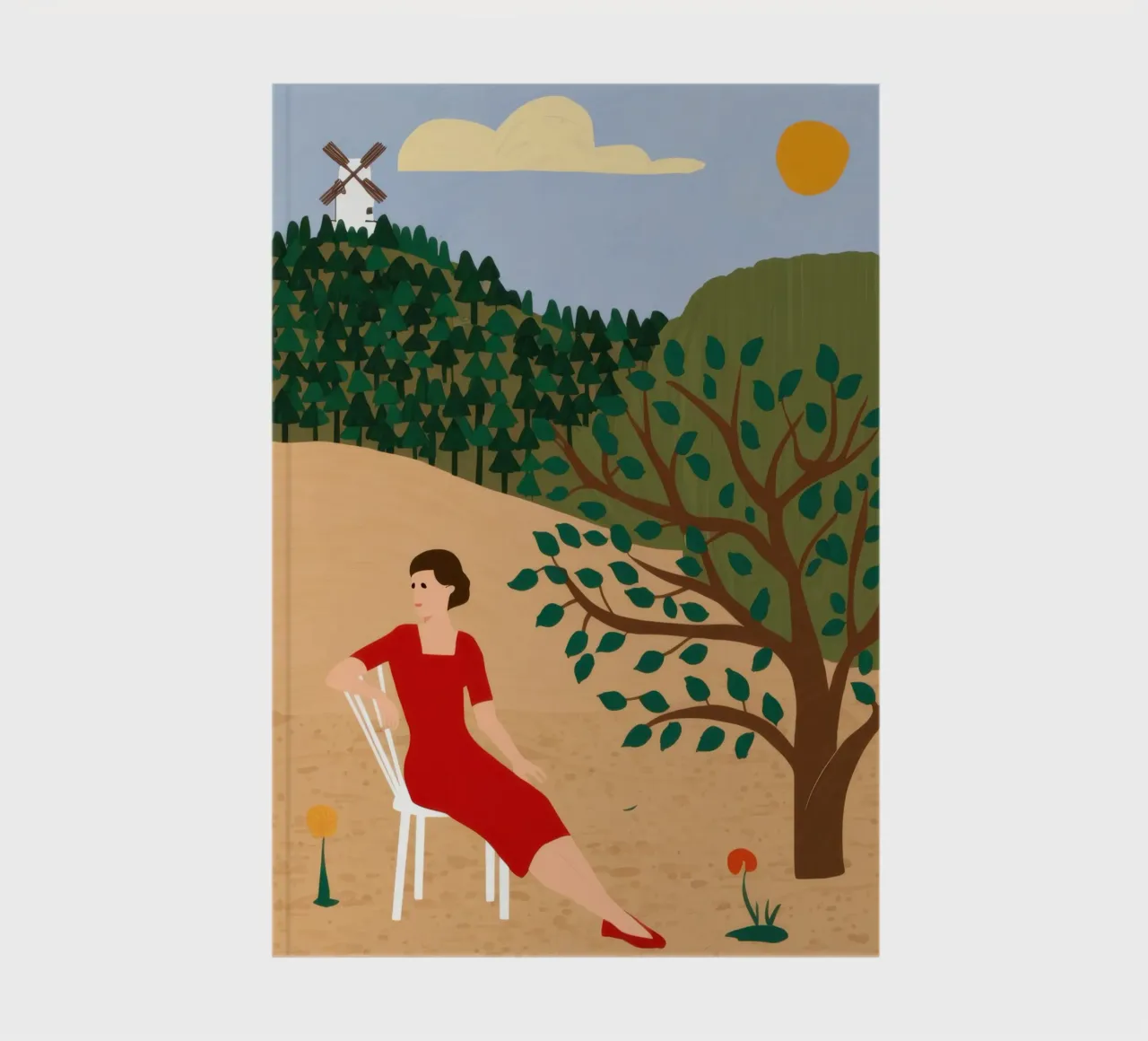 Windmill Field Repose notebook by Pale Aura