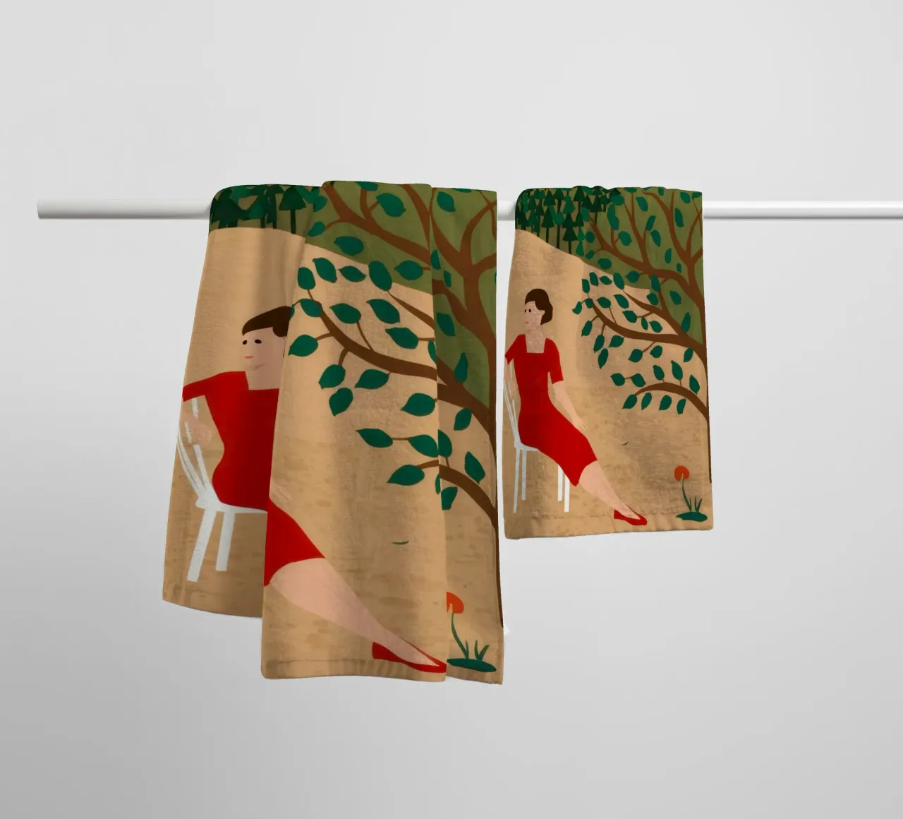 Windmill Field Repose towel by Pale Aura