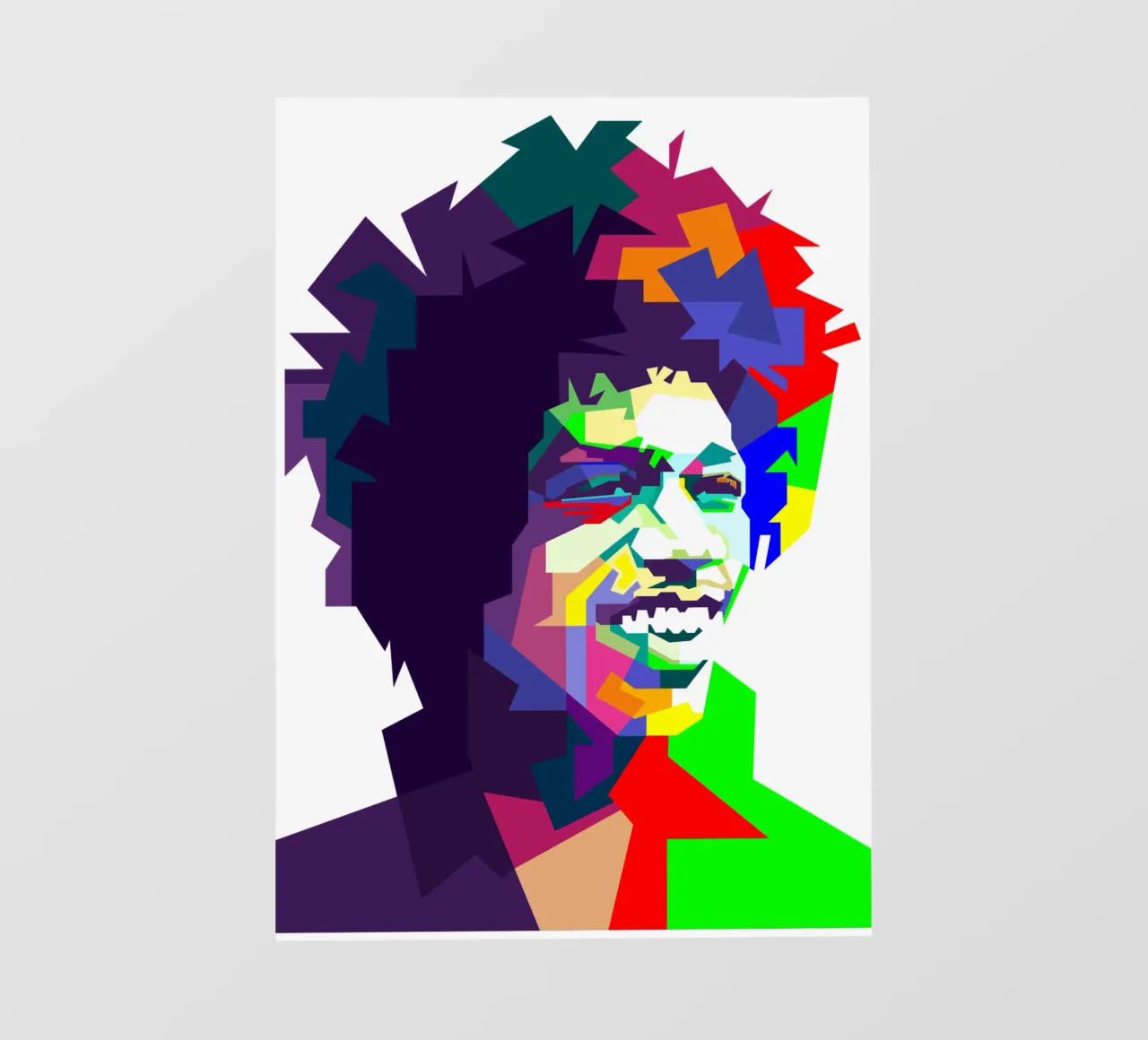 Jimi Hendrix Musica rock e blues WPAP pellicola backlit da Artkreator