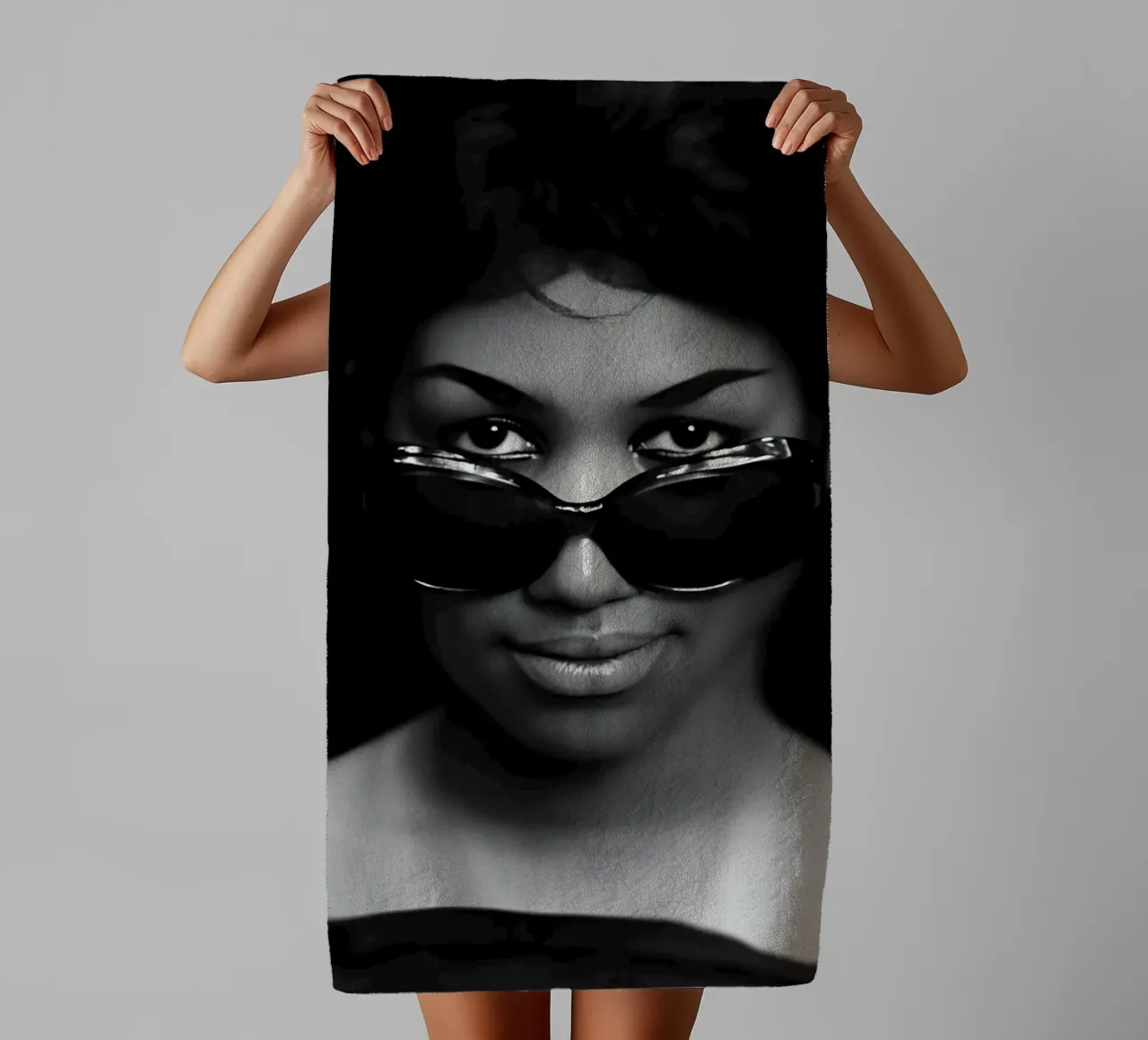 Aretha Franklin asciugamano da bagno da Low poly art