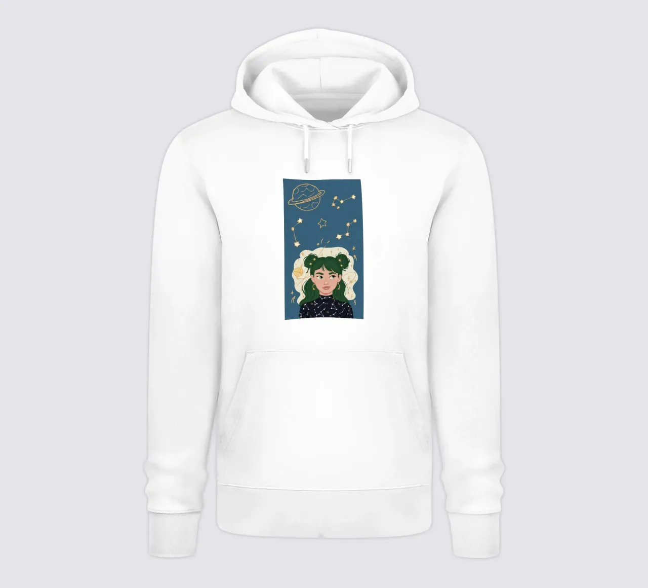 Dea dei capelli celesti felpa con cappuccio da Marigold Tiga