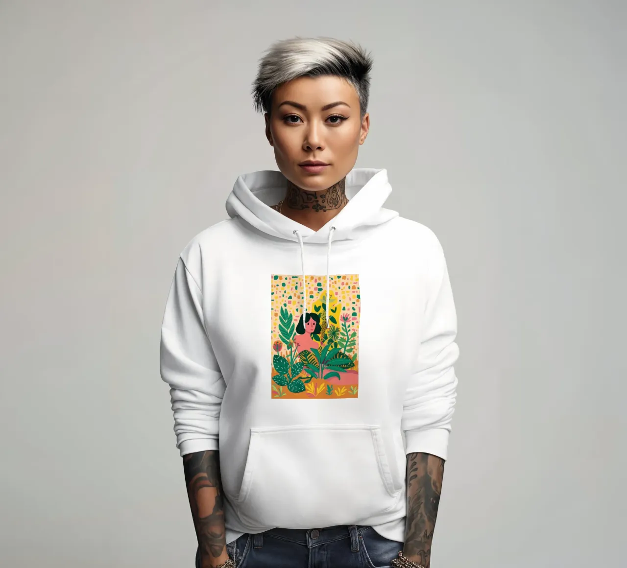 Abstract Floral Mindscape hoodie by Pale Aura