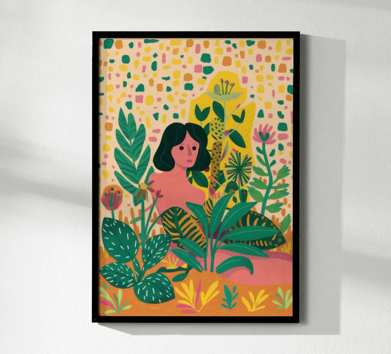 Paesaggio mentale floreale astratto poster con telaio in alluminio da Pale Aura