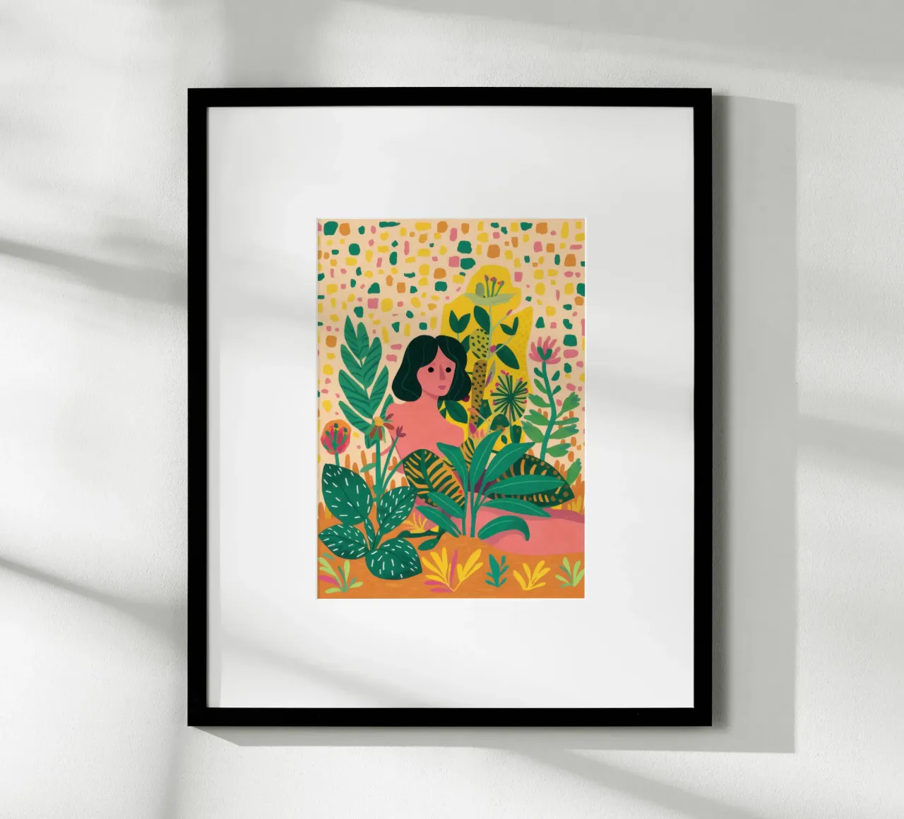 Paesaggio mentale floreale astratto poster con telaio in alluminio da Pale Aura