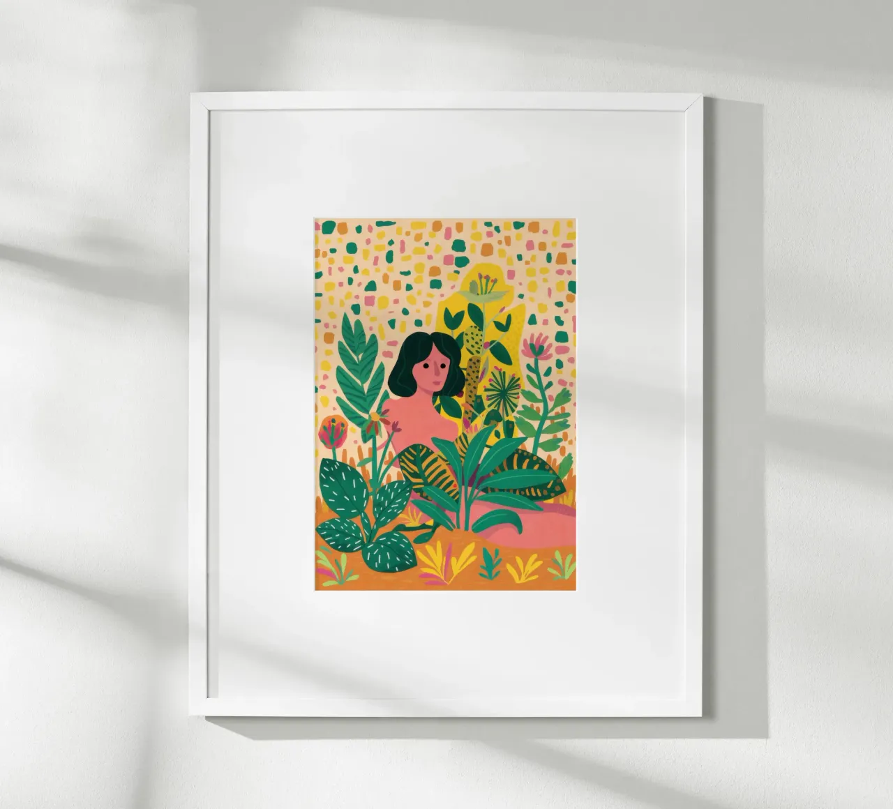 Paesaggio mentale floreale astratto poster con telaio in alluminio da Pale Aura