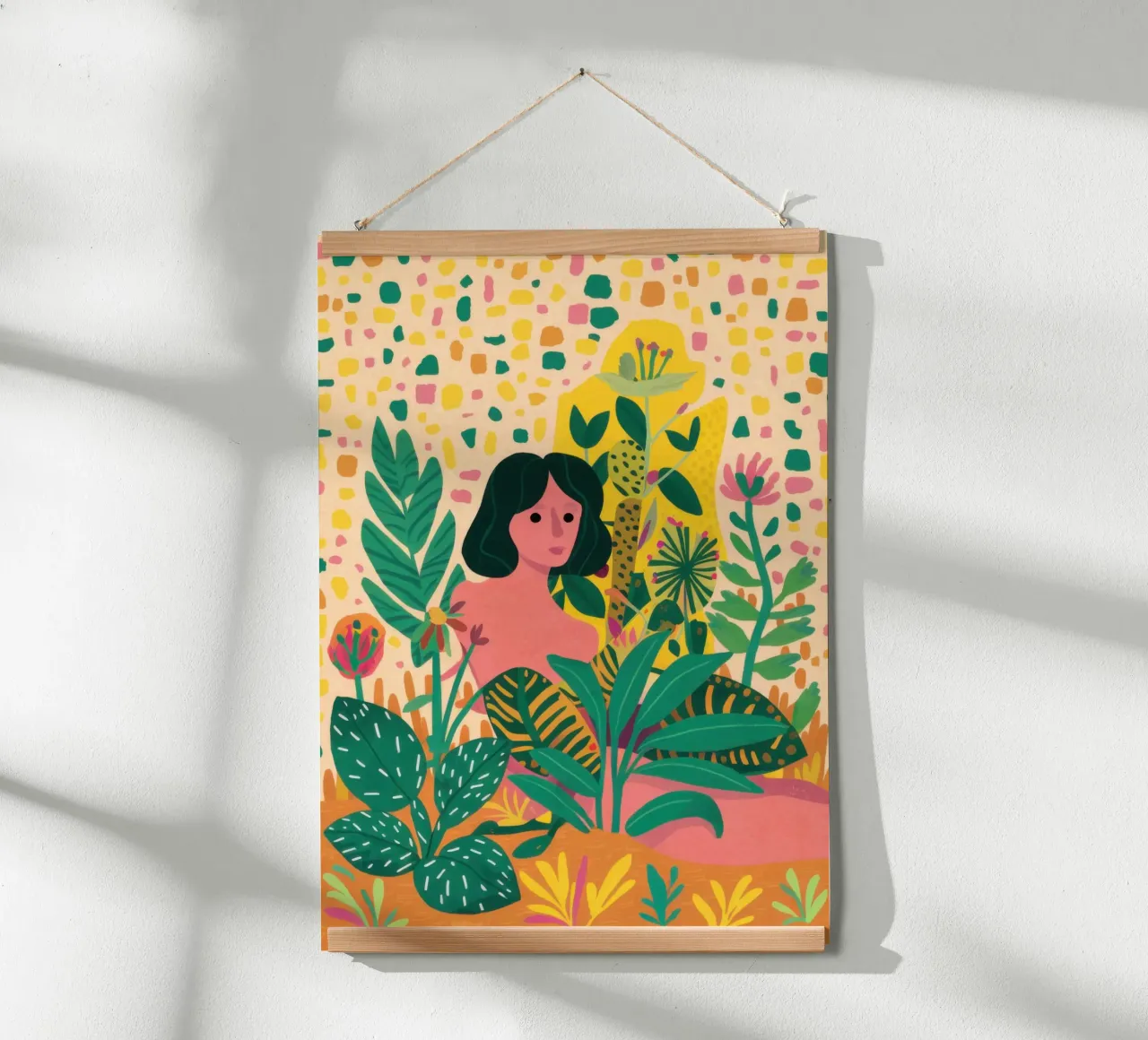 Paesaggio mentale floreale astratto poster con telaio in alluminio da Pale Aura