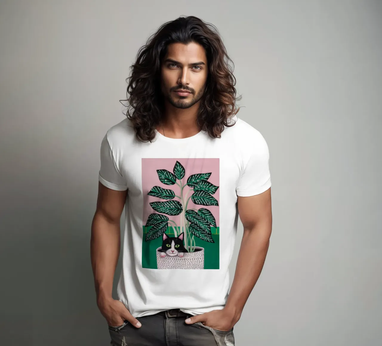 Piante da pavimento a scacchiera t-shirt da Stone Decade