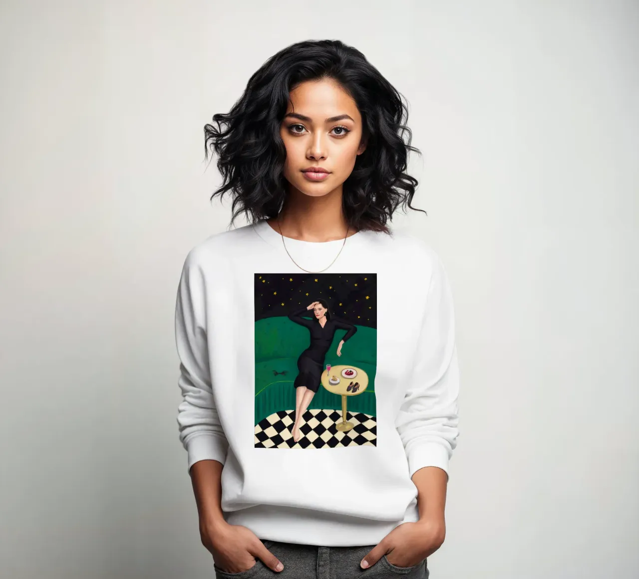 Soirée con pavimento a scacchi felpa da Sentinel Glow