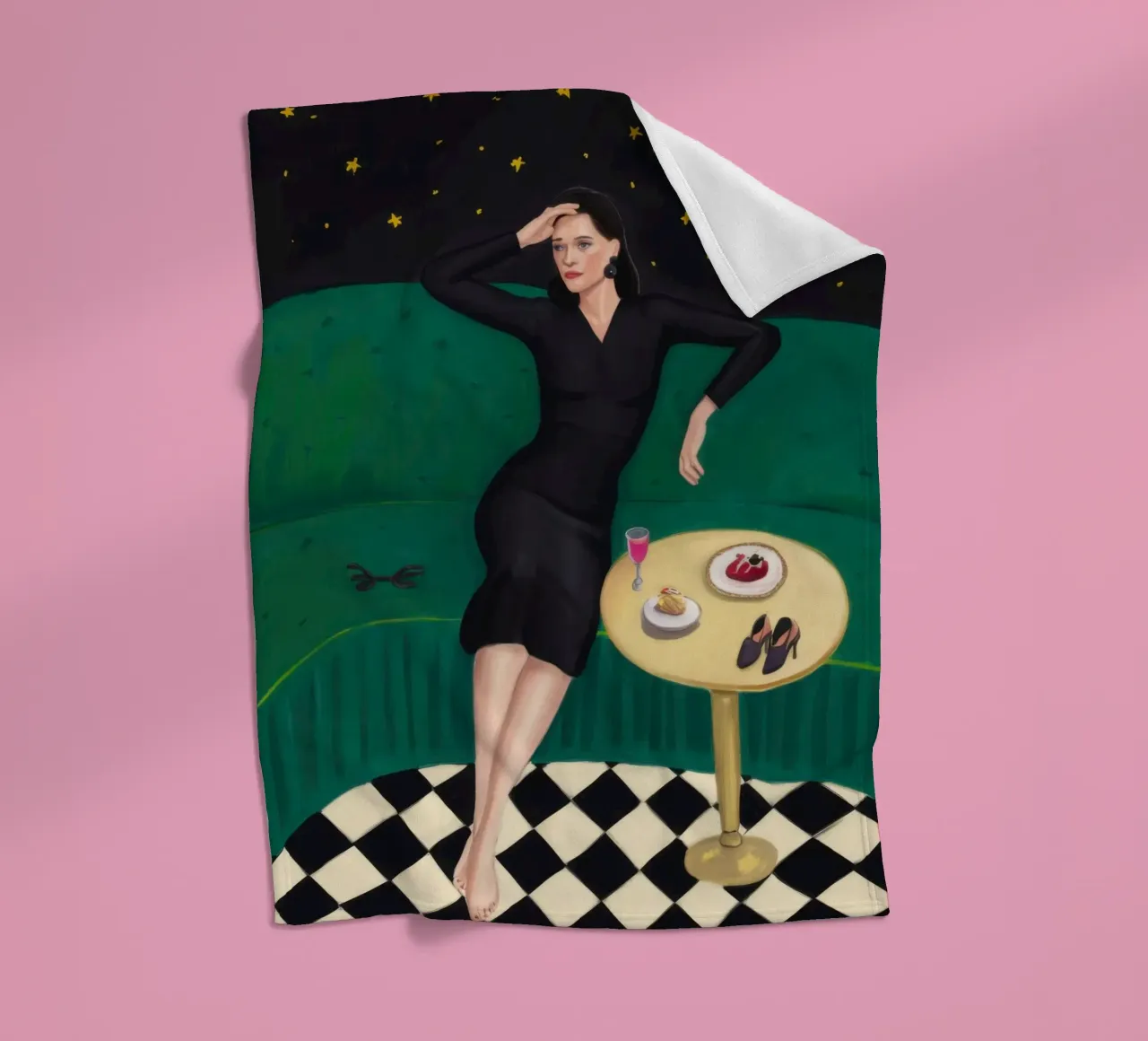 Soirée con pavimento a scacchi coperta in pile da Sentinel Glow