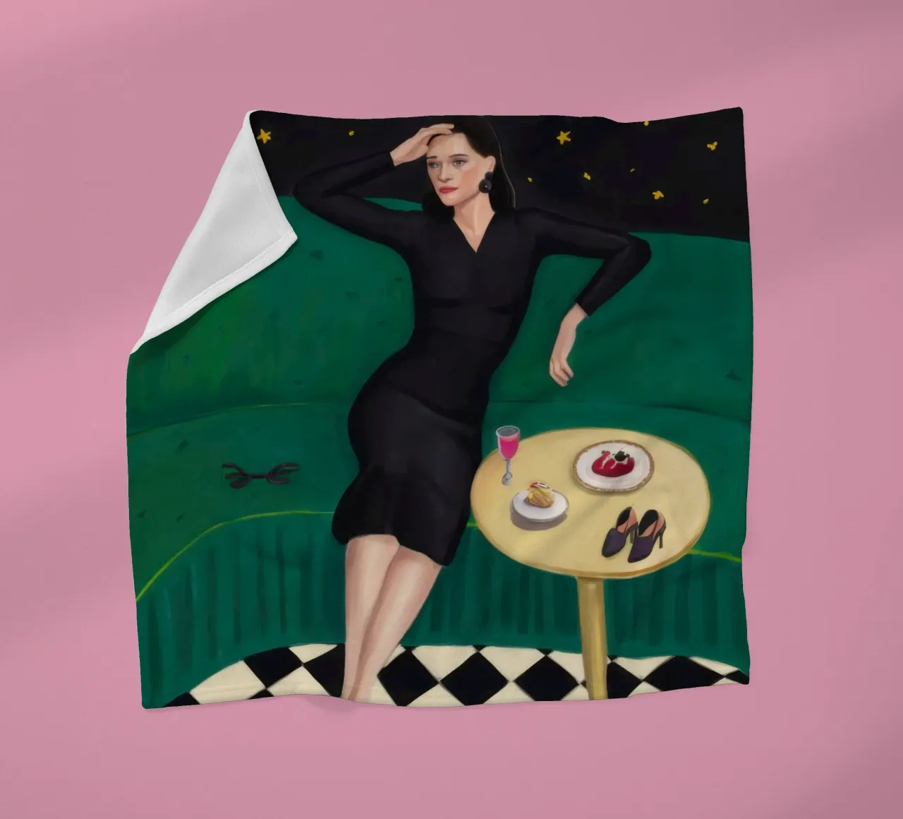 Soirée con pavimento a scacchi coperta in pile da Sentinel Glow