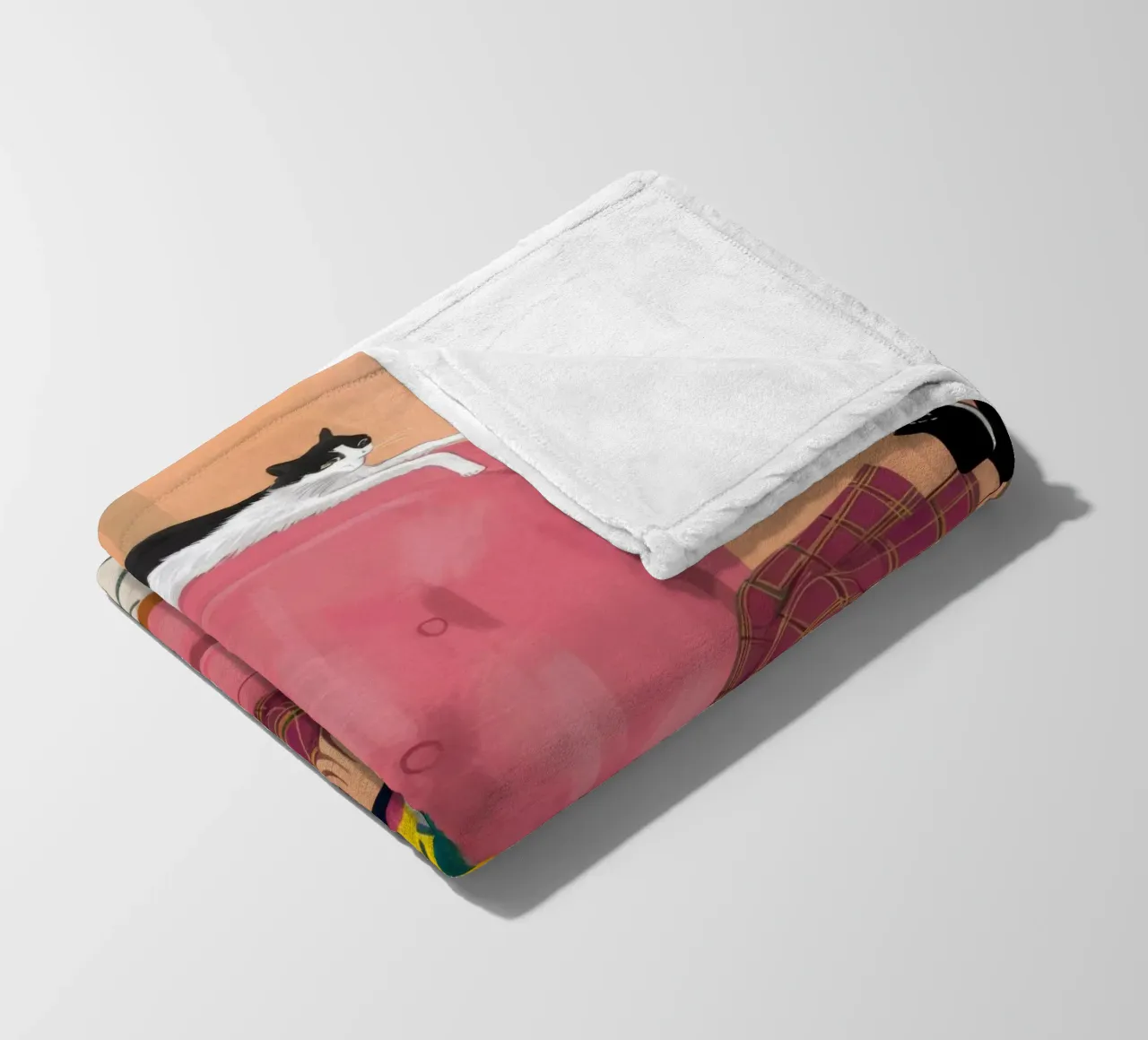 Pink Armchair Repose fleece blanket by Marigold Tiga