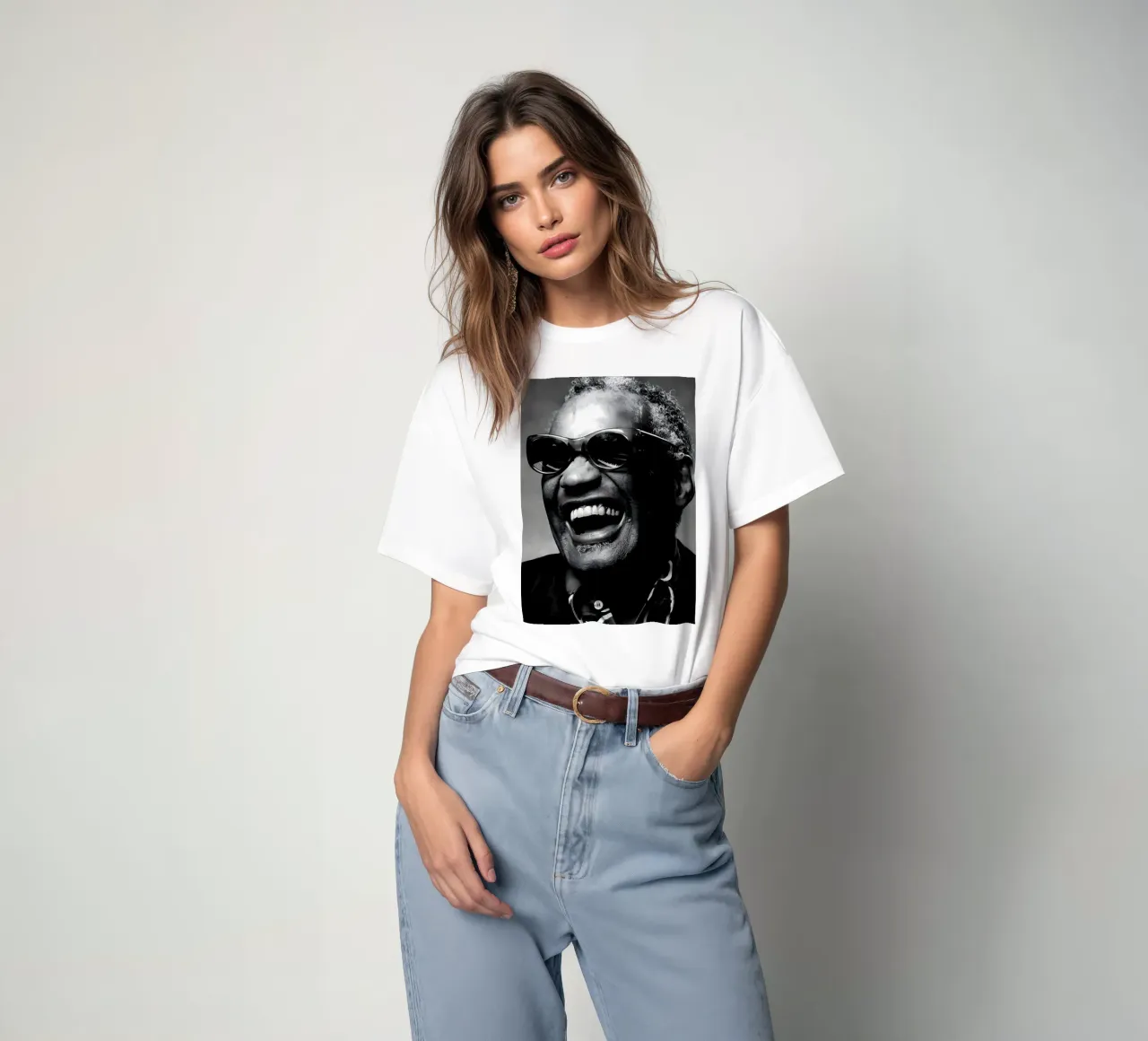 Ray Charles t-shirt da Low poly art