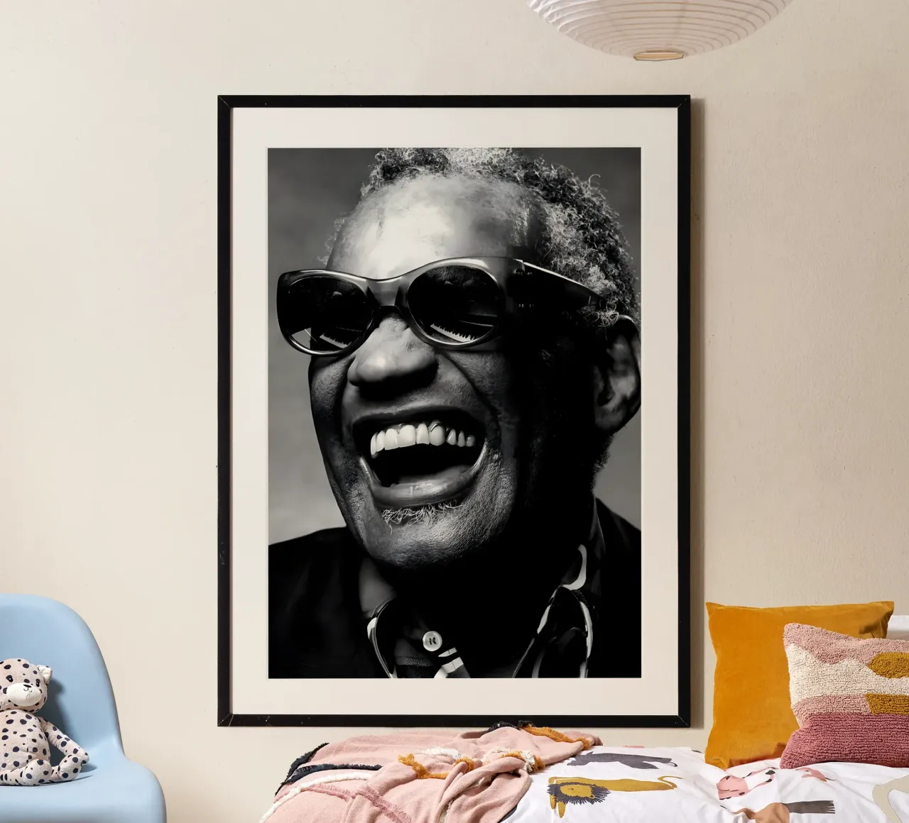 Ray Charles carta hahnemühle da Low poly art
