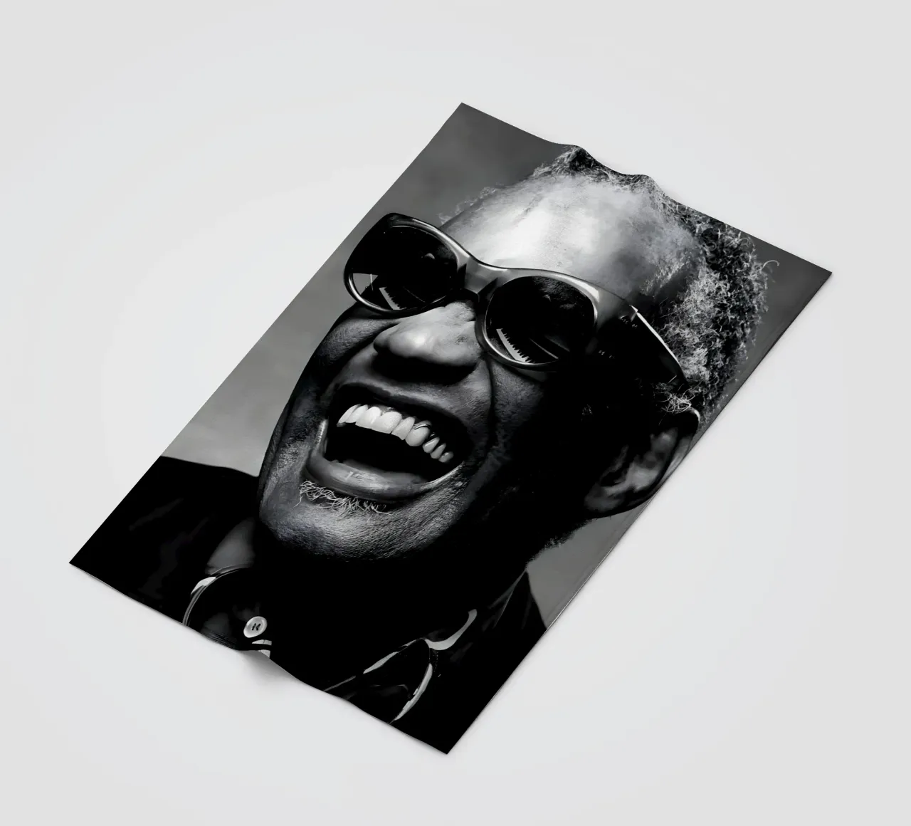 Ray Charles coperta in pile da Low poly art