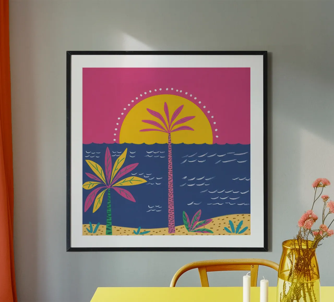 Spiaggia Tropical Sunset carta hahnemühle da Sentinel Glow
