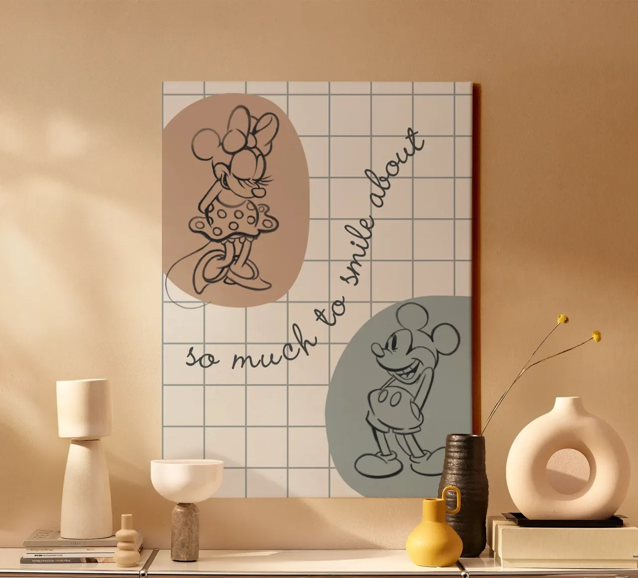 so much to smile about - Mickey & Minnie canvas by Mickey Mouse