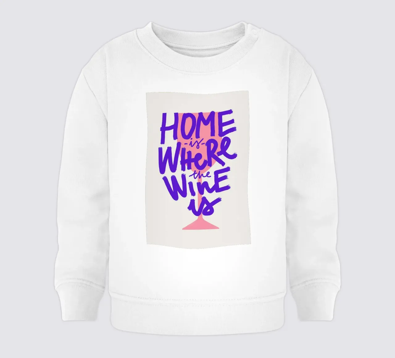 Home Is Where The Wine Is felpa neonato da Pure