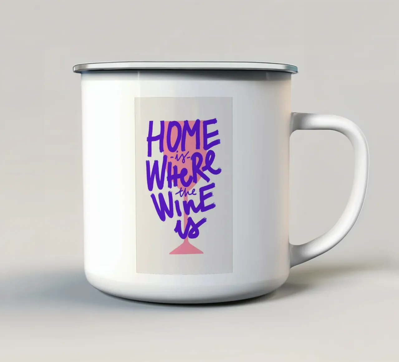 Home Is Where The Wine Is tazza in smalto da Pure