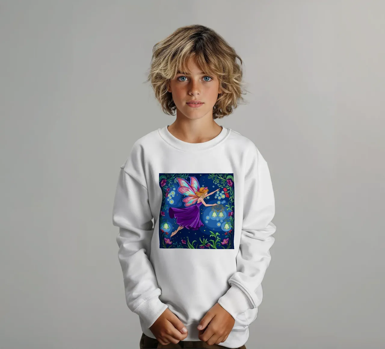 Starry Fairy kids sweatshirt by Fanya Art