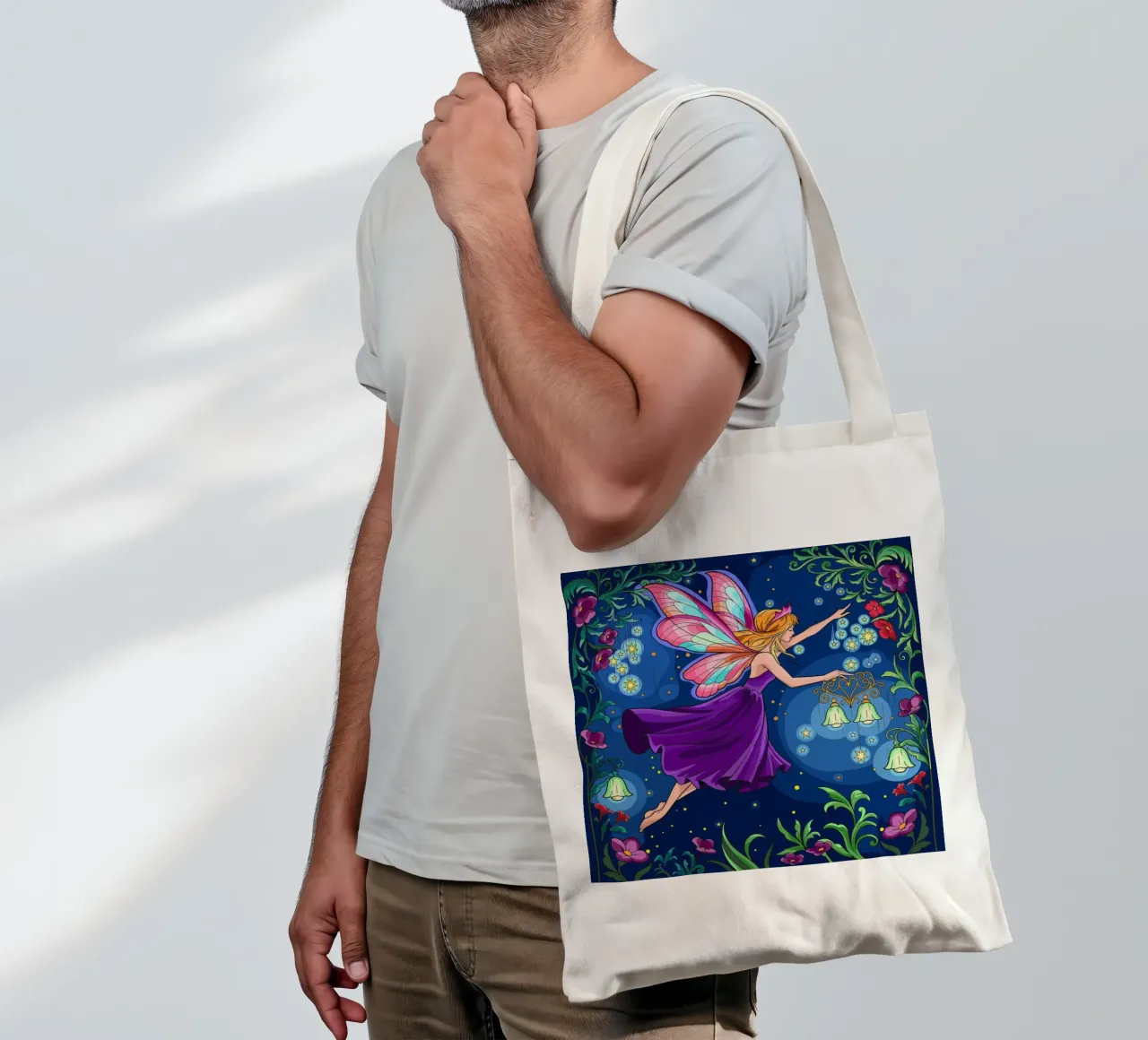 Starry Fairy tote bag by Fanya Art