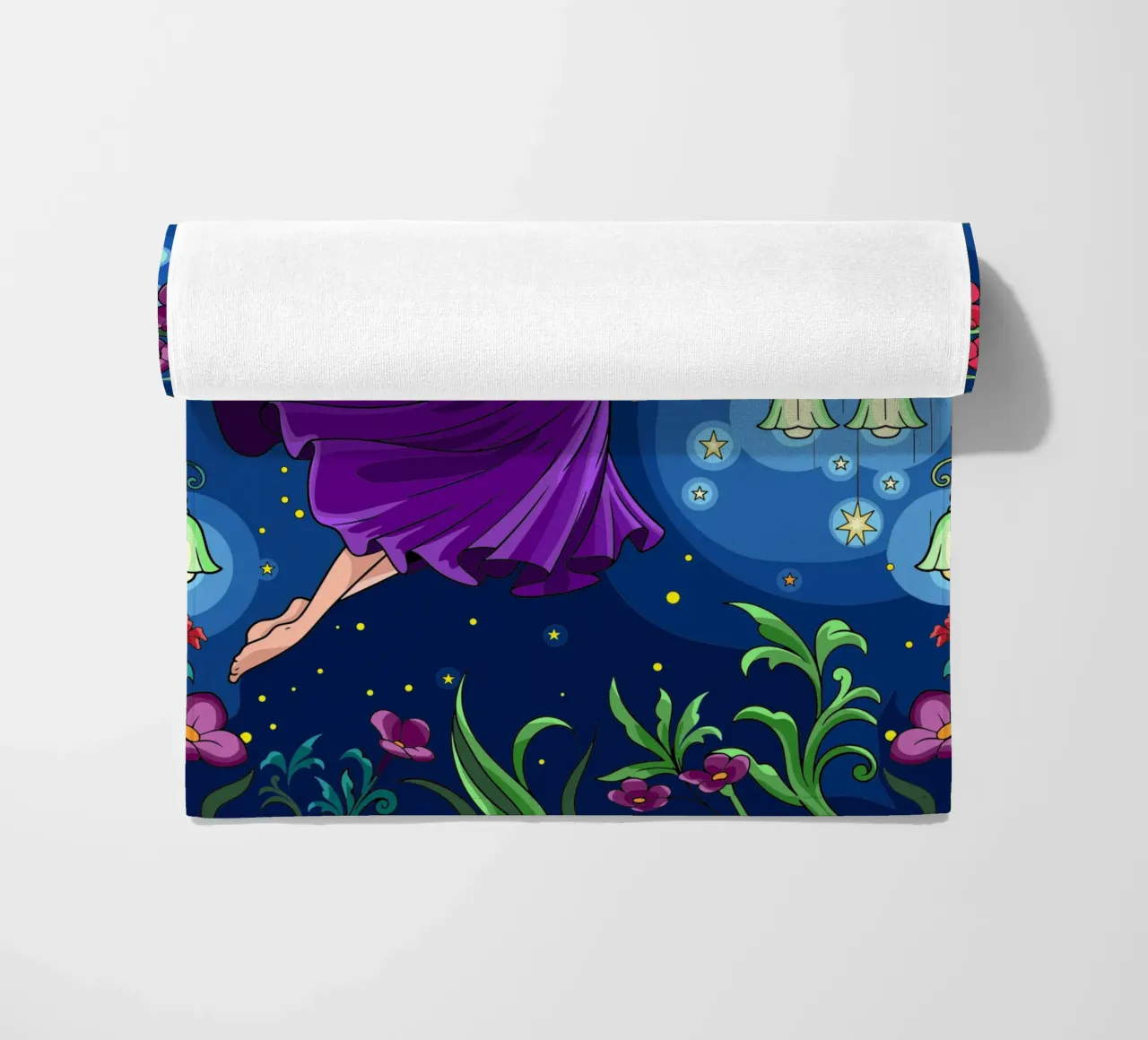 Starry Fairy beach towel by Fanya Art