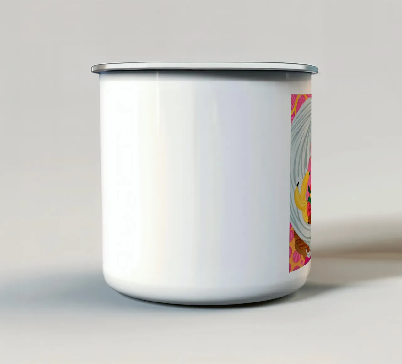 Cesto di frutta Dea tazza in smalto da Sentinel Glow