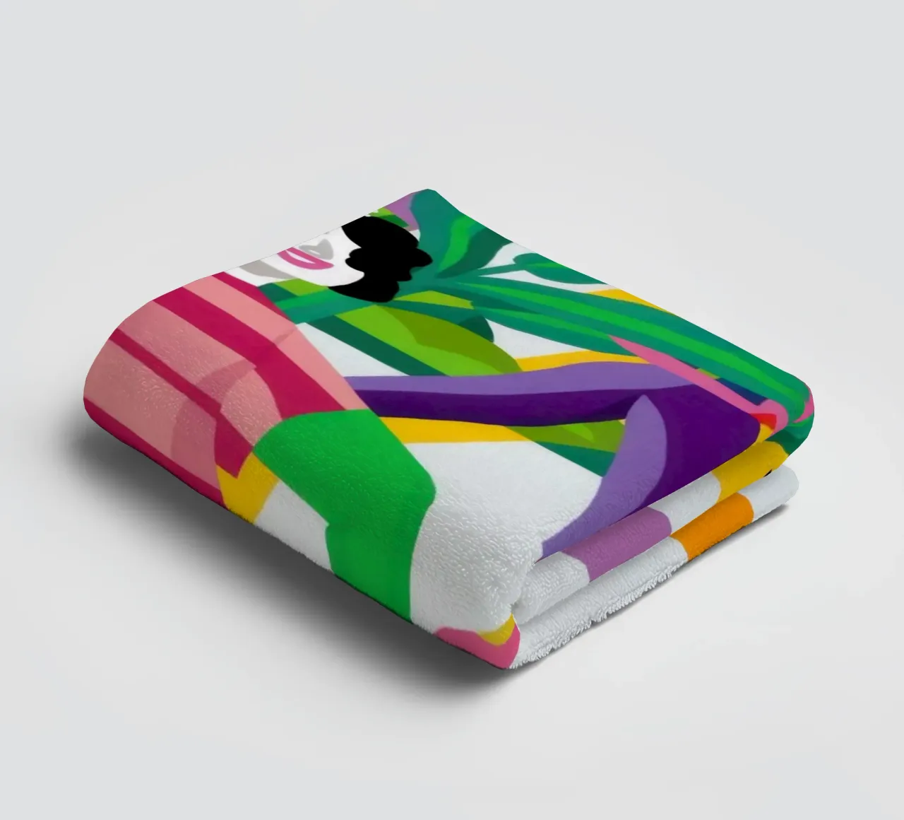 De vreugdevolle dans van vriendschap badhanddoek van Marigold Tiga