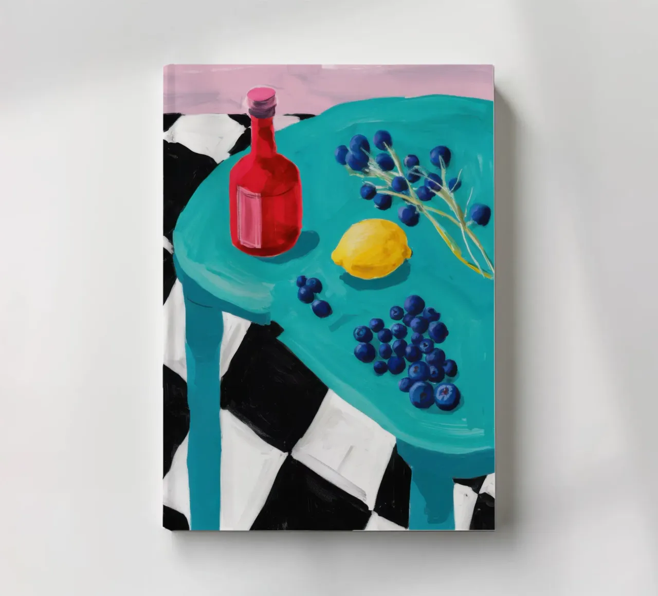 Checkered Table Blueberries notebook by Sentinel Glow