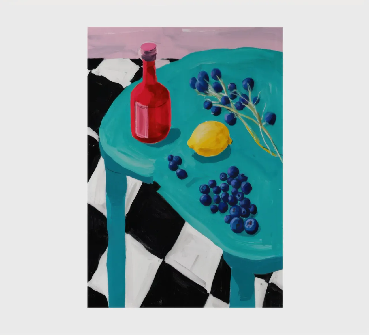 Checkered Table Blueberries notebook by Sentinel Glow
