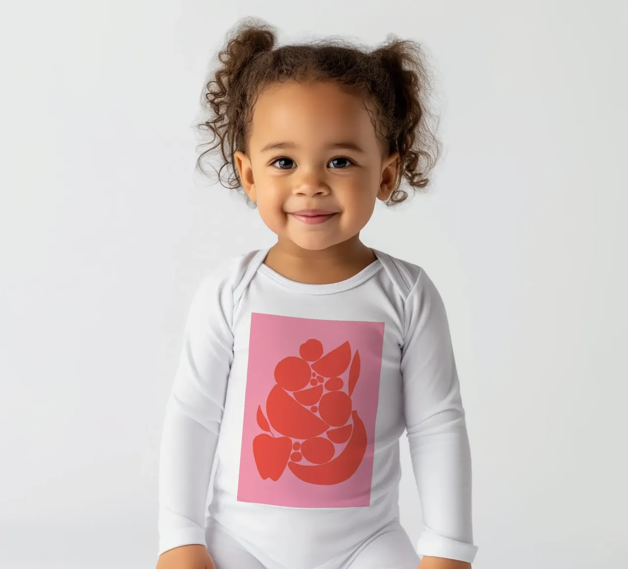 Fruit Salad long-sleeve baby romper by Pure