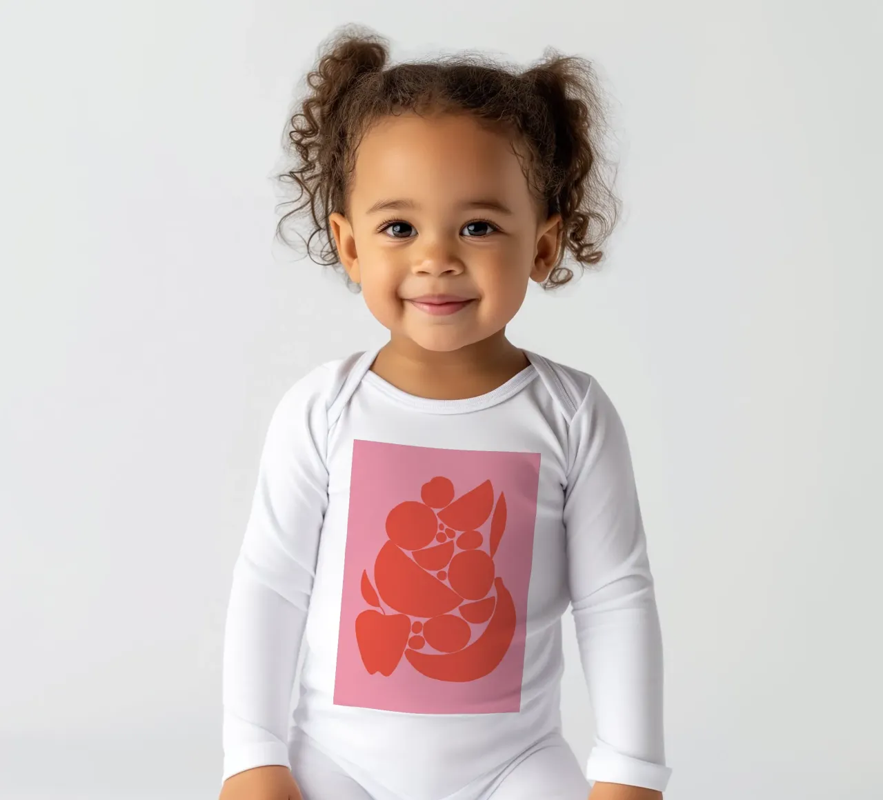 Fruit Salad long-sleeve baby romper by Pure