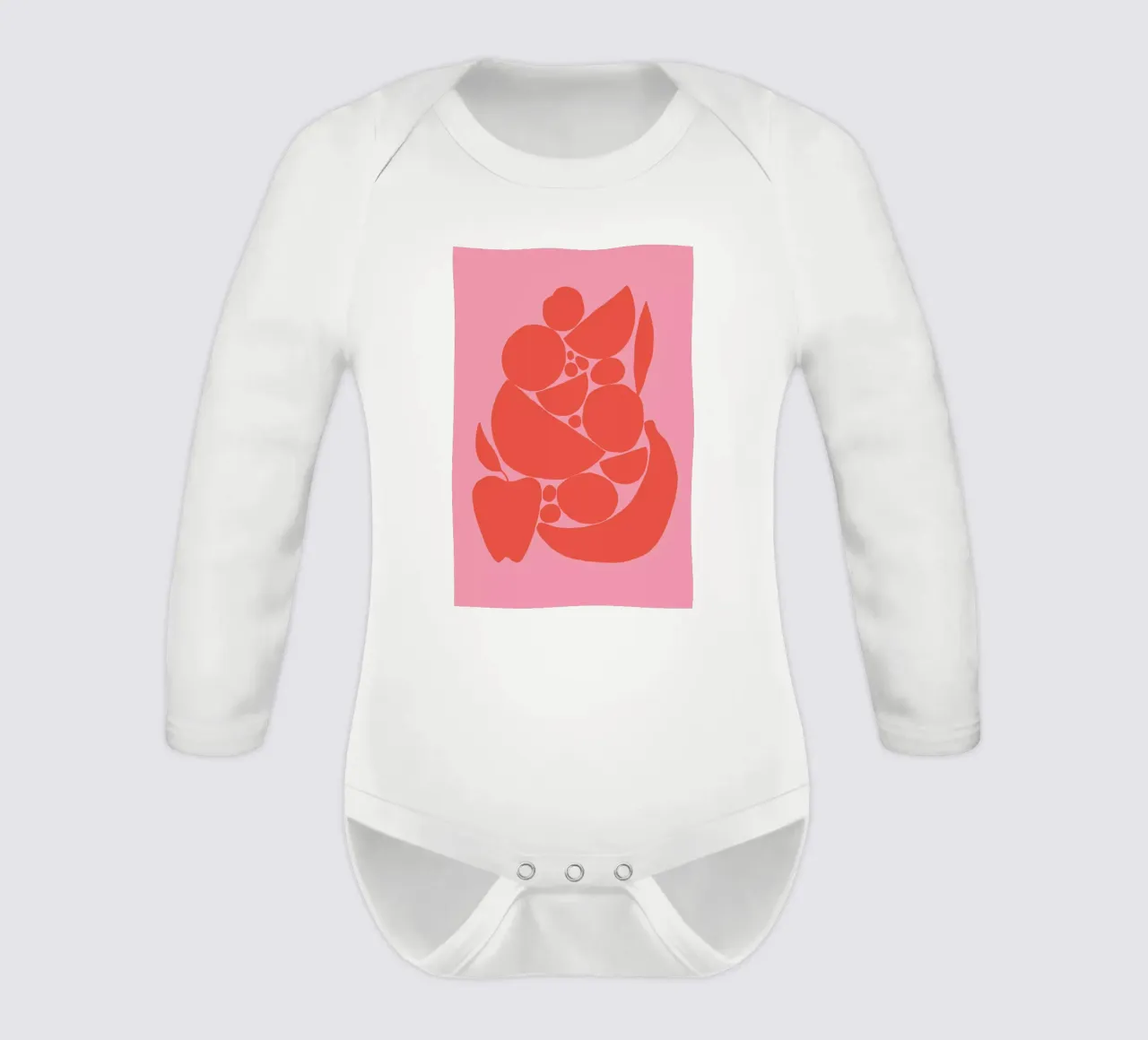 Fruit Salad long-sleeve baby romper by Pure