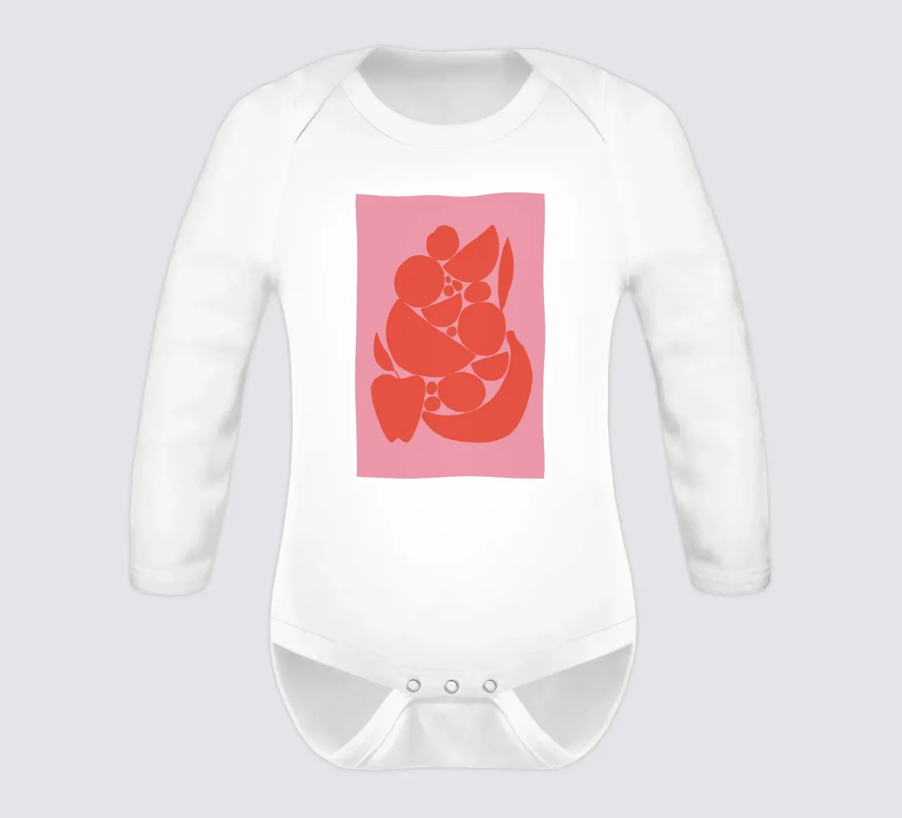 Fruit Salad long-sleeve baby romper by Pure