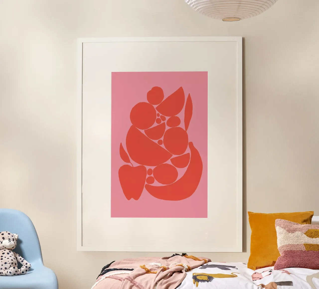 Fruit Salad poster con telaio in legno da Pure