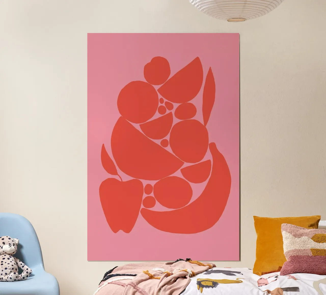 Fruit Salad poster con telaio in legno da Pure
