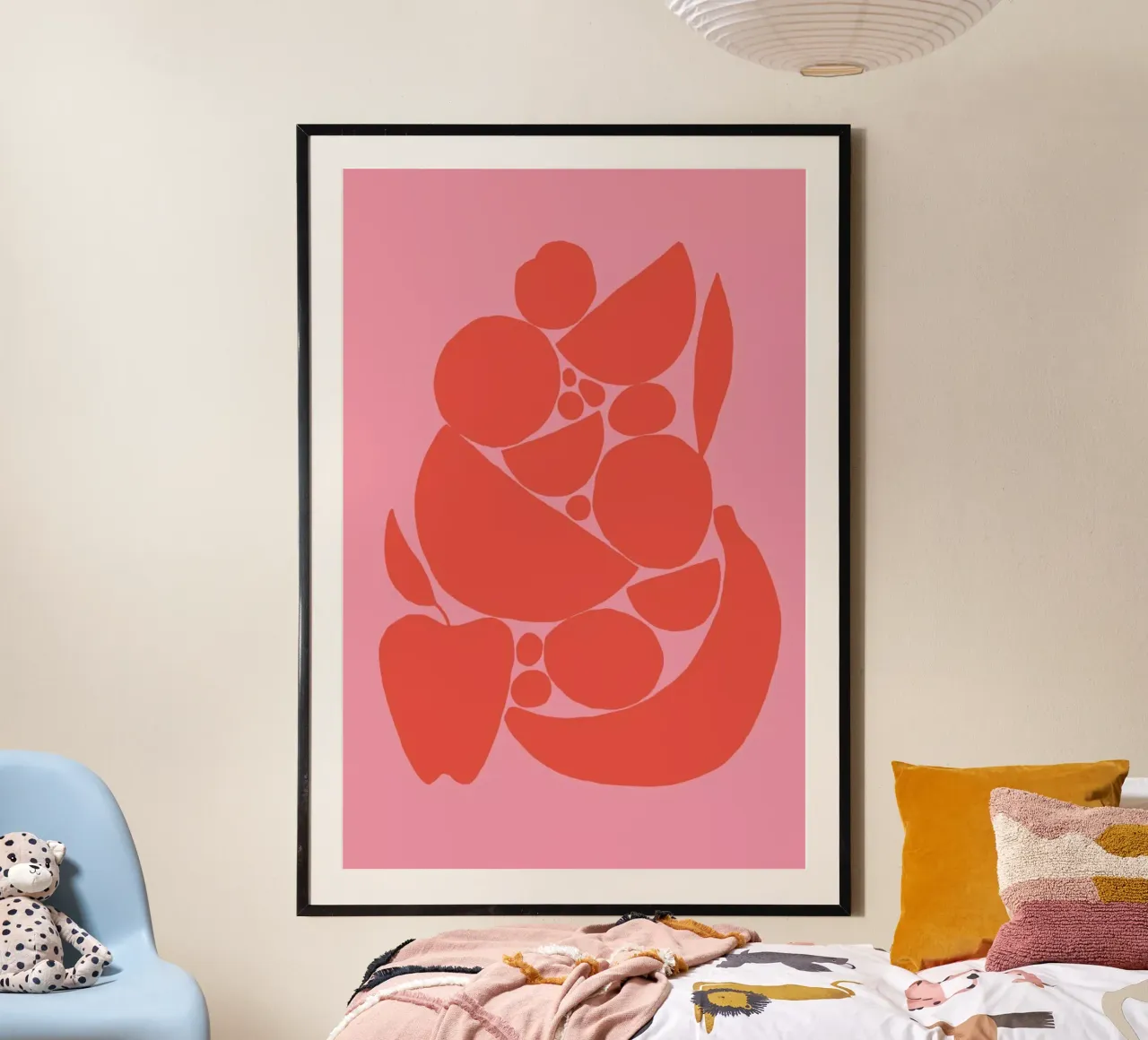 Fruit Salad poster con telaio in legno da Pure