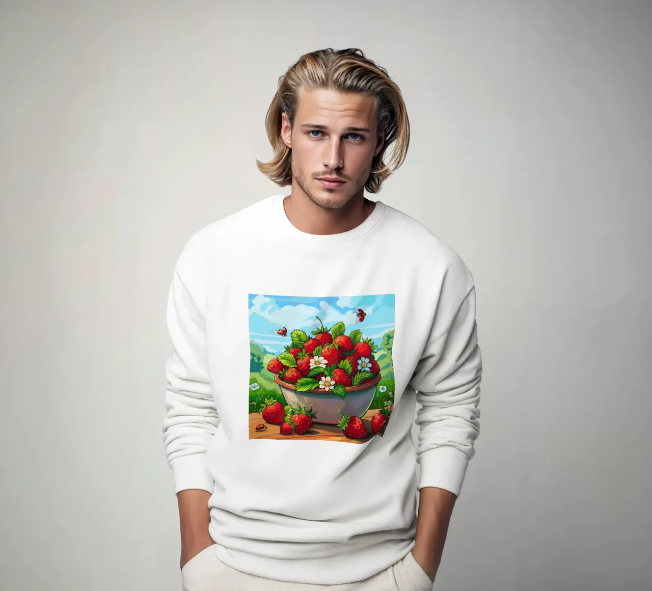 Raccolta di fragole felpa da Fanya Art