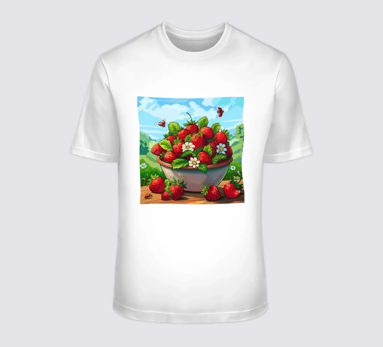 Raccolta di fragole t-shirt da Fanya Art