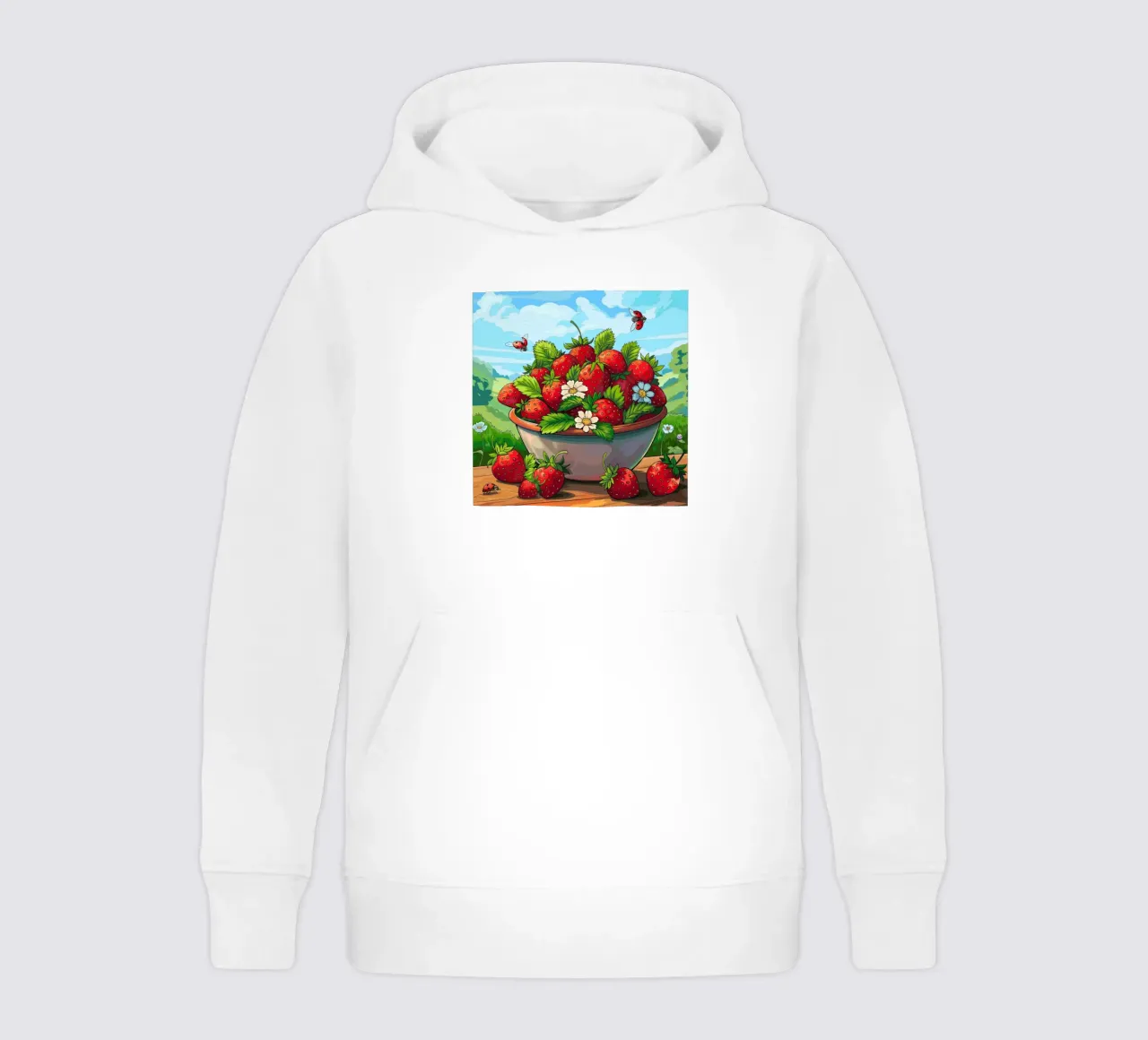 Raccolta di fragole felpa bambino con cappuccio da Fanya Art