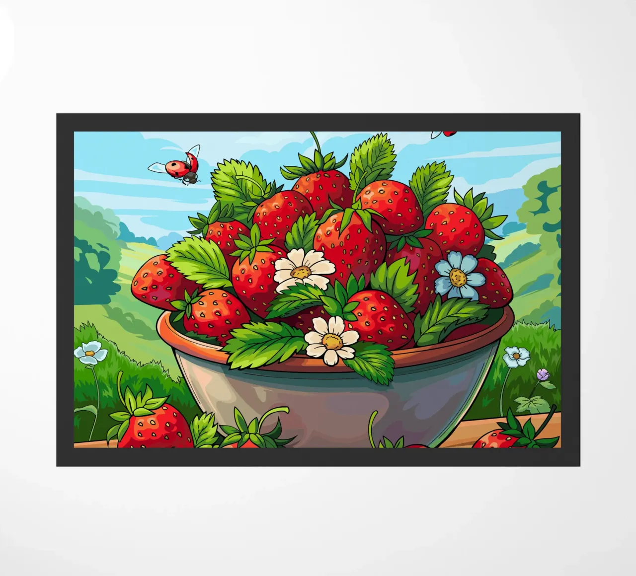 Raccolta di fragole zerbino da Fanya Art