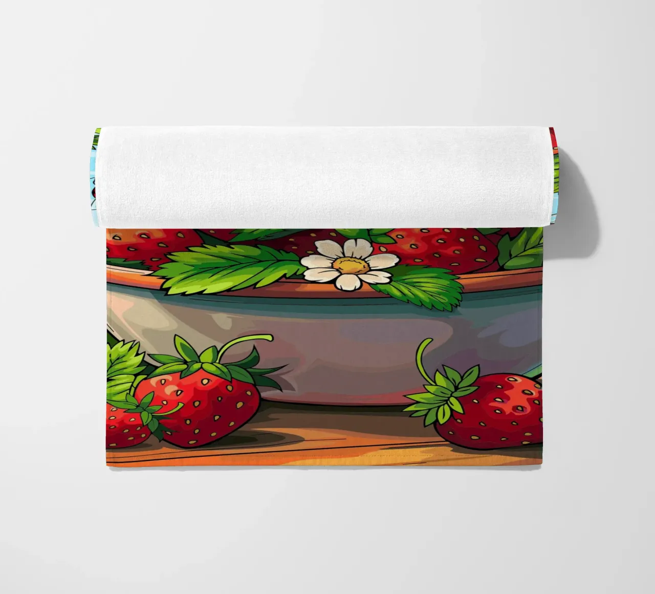 Raccolta di fragole telo mare da Fanya Art