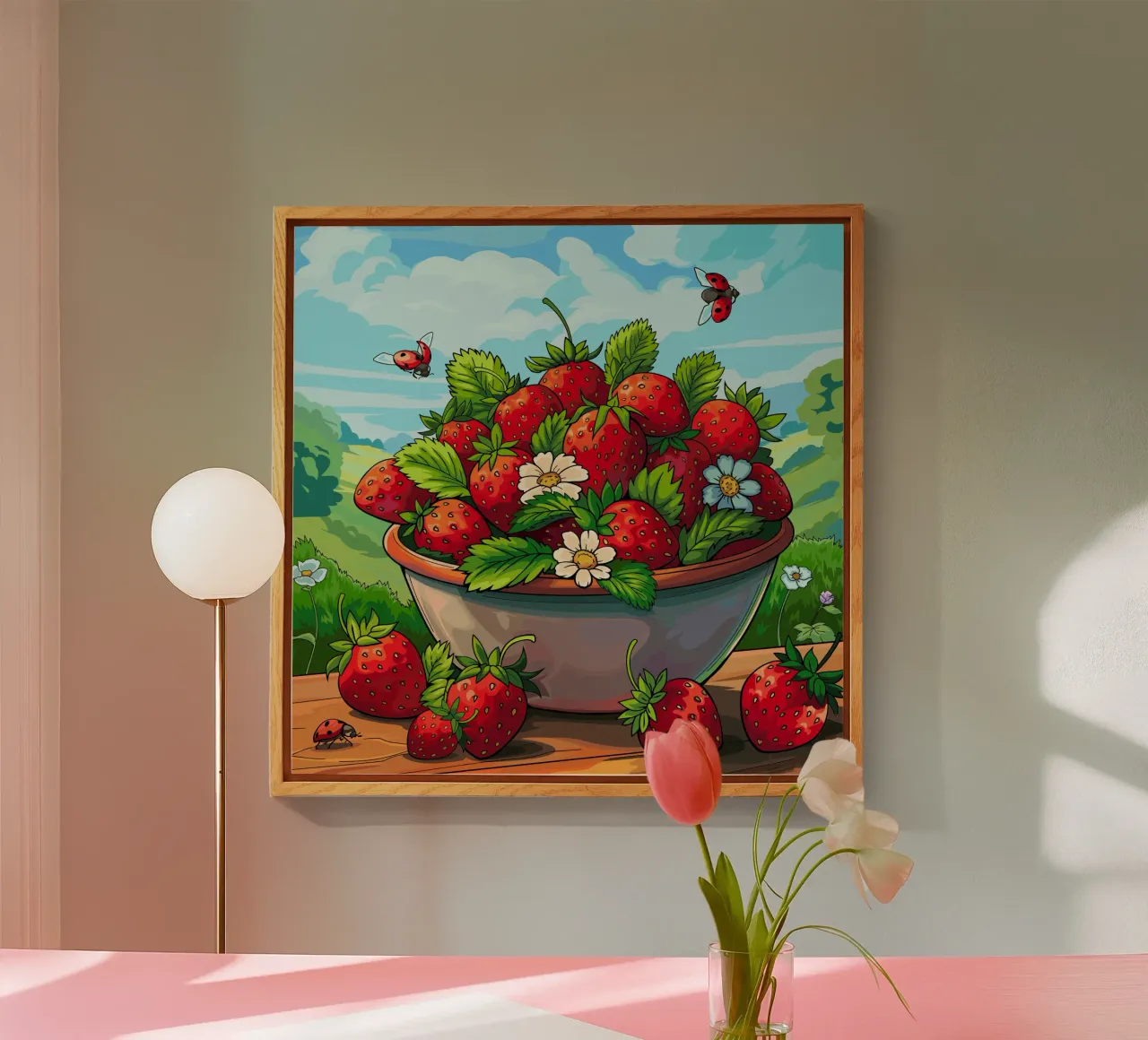 Raccolta di fragole plexiglass da Fanya Art