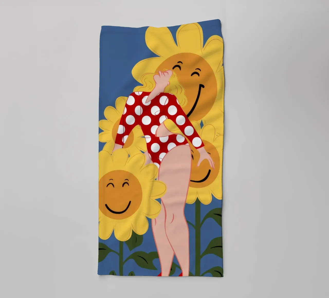 Signora dei girasoli asciugamano da bagno da Stone Decade