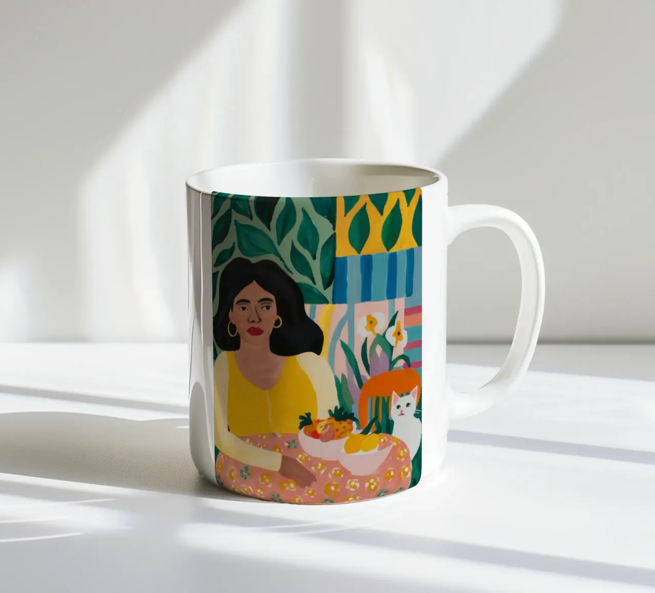 Ciotola di frutta femminile tazza in ceramica da Pale Aura