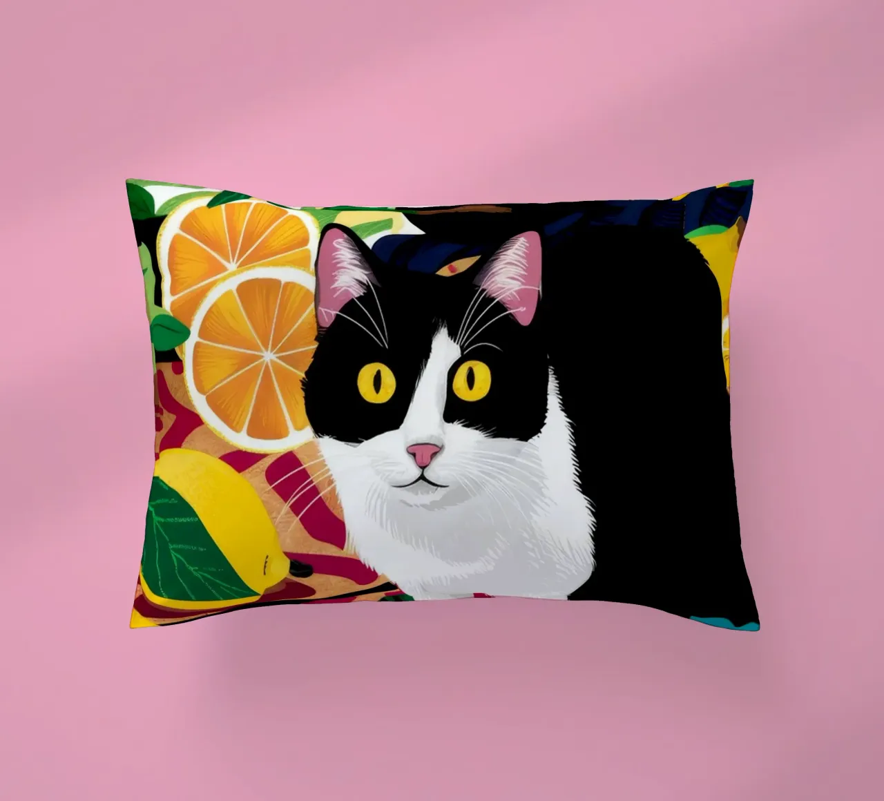 I limoni di Dapper Cat cuscino da Stone Decade