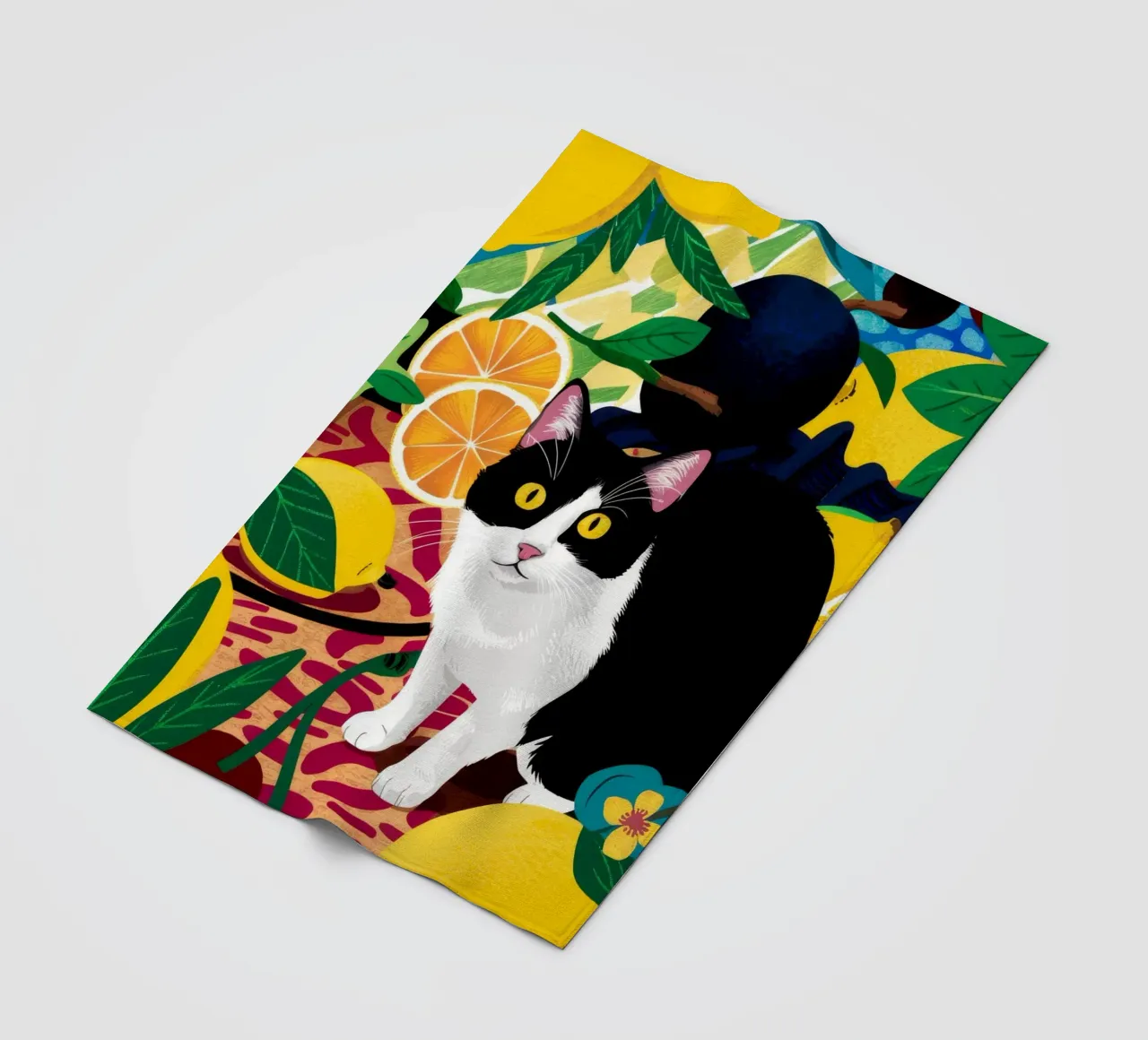I limoni di Dapper Cat coperta in pile da Stone Decade